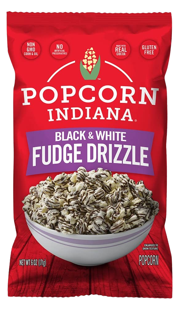 Black & White Fudge Drizzle Popcorn Online Hot Sale