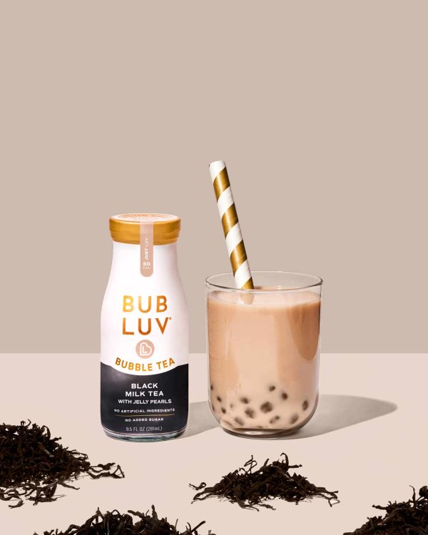 Bubble Tea Black Milk Tea with Jelly Pearls For Cheap