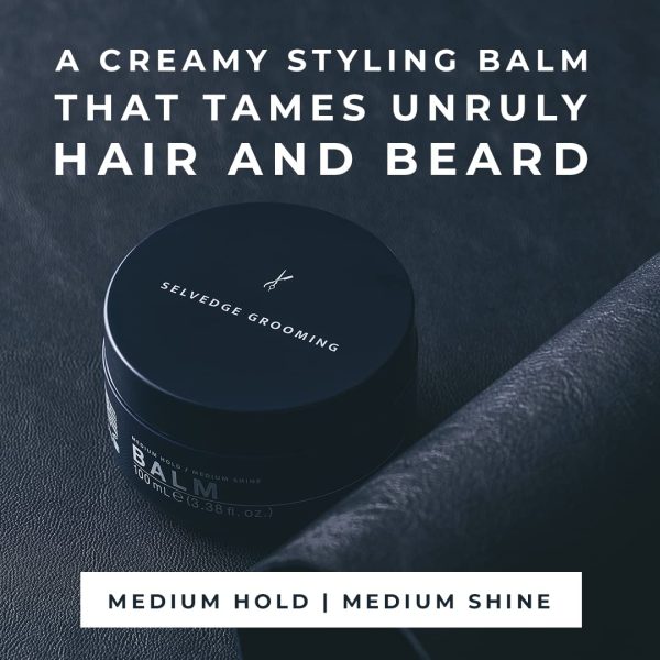 Grooming Hair and Beard Styling Balm For Men Medium Hold Medium Shine Supply