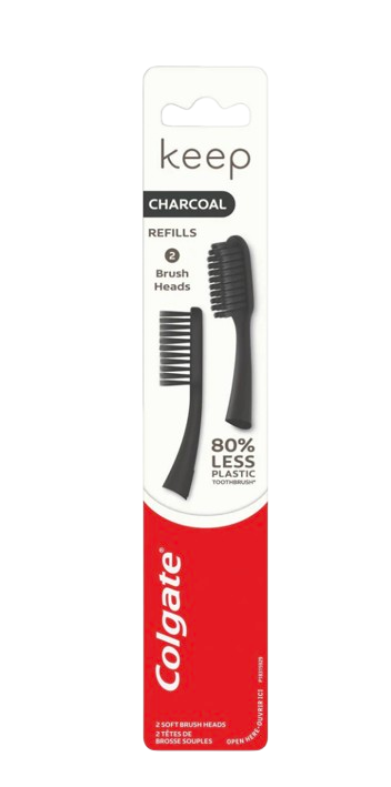 Keep Brush Soft Heads Refill Charcoal (2 CT) Supply