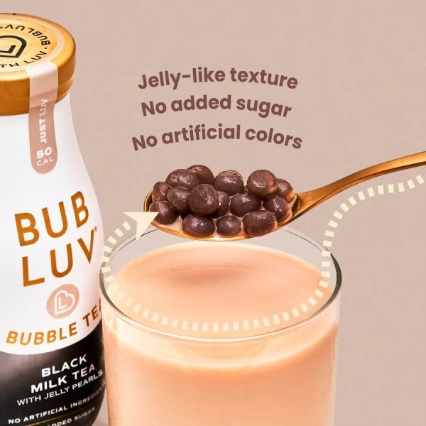 Bubble Tea Black Milk Tea with Jelly Pearls For Cheap