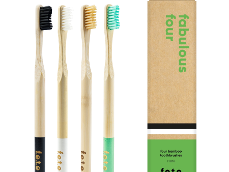 Fabulous Four Firm Bamboo Toothbrush (4 CT) Cheap