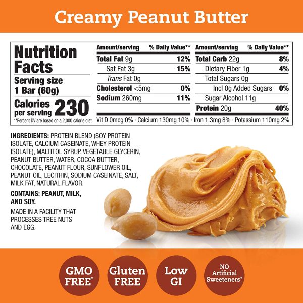 Creamy Peanut Butter Protein Bar For Discount