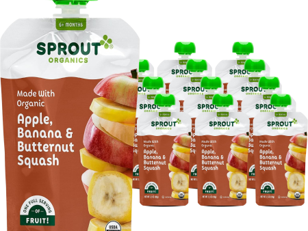 Apple Banana and Butternut Squash Pouches (12 Pack) Online Hot Sale