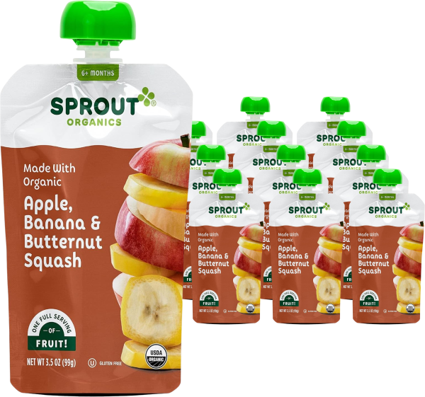 Apple Banana and Butternut Squash Pouches (12 Pack) Online Hot Sale