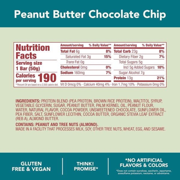 High Protein Bars - Peanut Butter Chocolate Chip (10CT) Online Sale