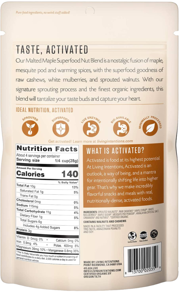 Malted Maple Superfood Nut Blend For Discount