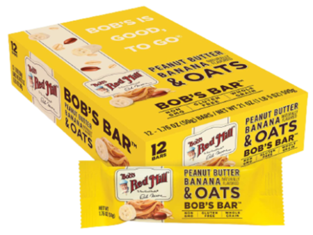 Case pack of 12 Peanut Butter Banana & Oats Bars Supply