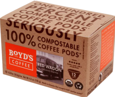 Red Wagon Organic Coffee 100% Compostable Coffee Pods 12 Ct Sale