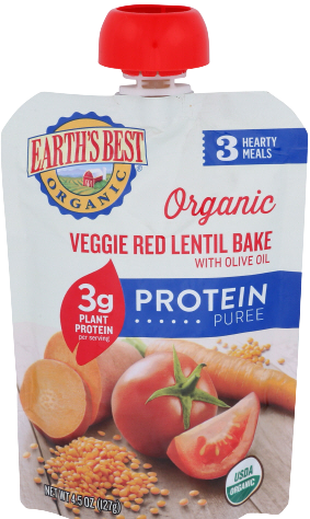 Organic Veggie Red Lentil Bake Baby Food For Sale