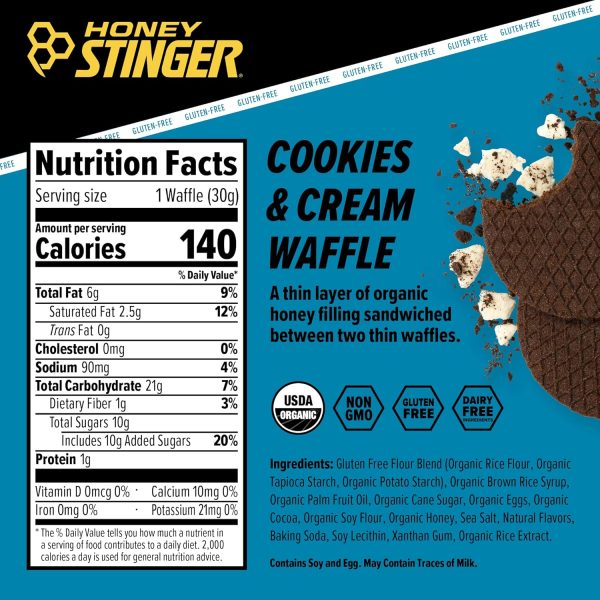 Cookies and Cream Energy Waffle (12 Pack) Fashion