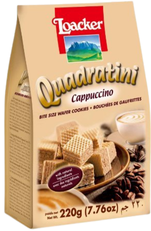 Cappuccino Quadratini Wafer Cookie Bites Supply