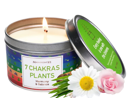 7 Chakras Plants - Natural Soy Wax Tin Candle Online now