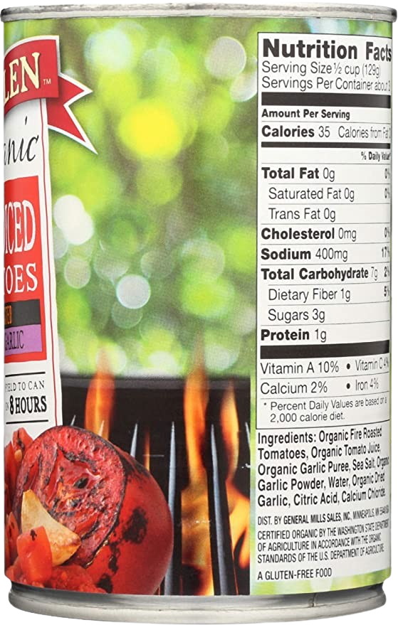 Organic Petit Fire Roasted Garlic Diced Tomatoes Sale