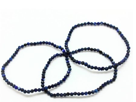 Lapis Lazuli, fasettslipat armband 2-3 mm Online Sale