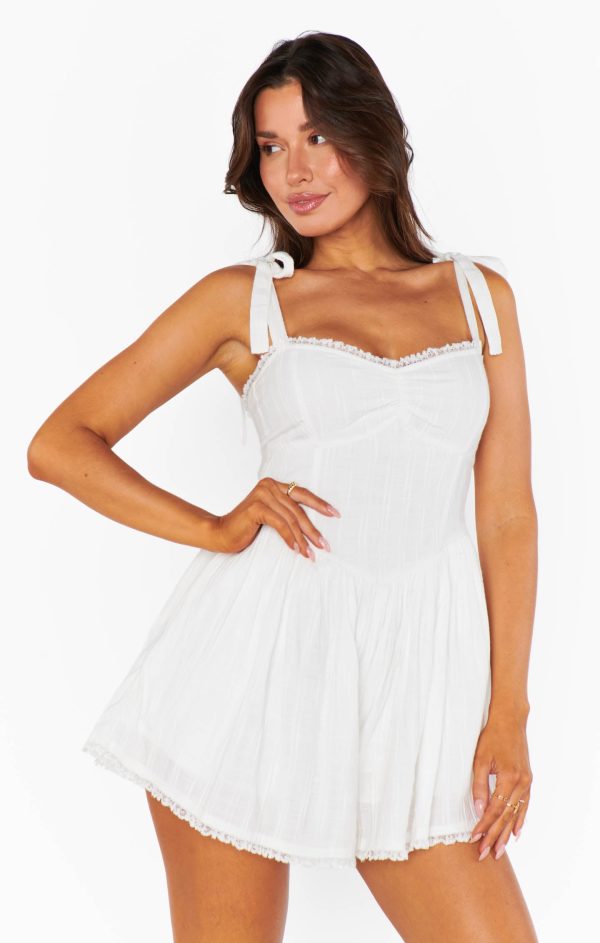 Regal Romper ~ White Online now