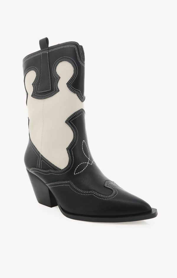 Billini Adriel Western Boot ~ Black Ivory Online Sale