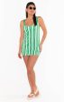 Bimini Swim Dress ~ Center Court Stripe Micro Rib Cheap