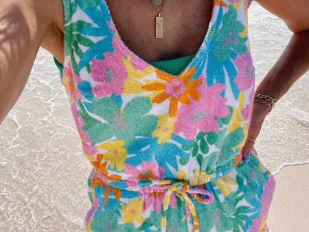 Beach Boardwalk Romper ~ Beachy Floral Terry Online