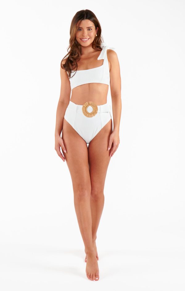 Bahamas Belted Bottom ~ Ivory Rib Scrunch For Discount