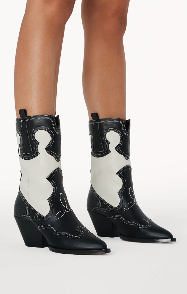 Billini Adriel Western Boot ~ Black Ivory Online Sale