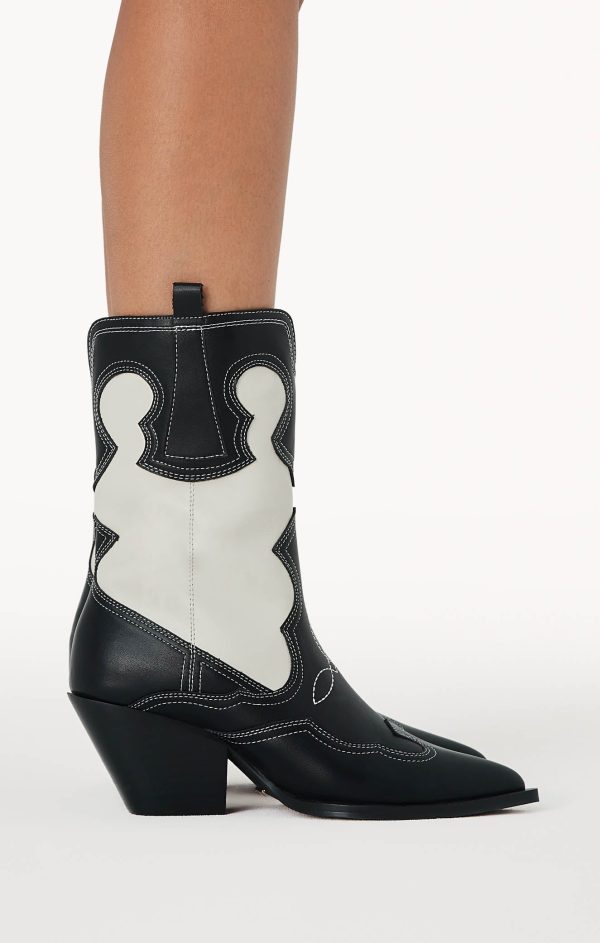 Billini Adriel Western Boot ~ Black Ivory Online Sale