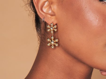 ALV Jewels Flower Lover Drop Studs ~ Gold Online