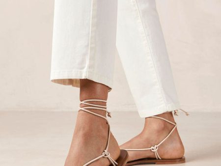 Alohas Misty Wrap Up Sandal ~ Cream Fashion